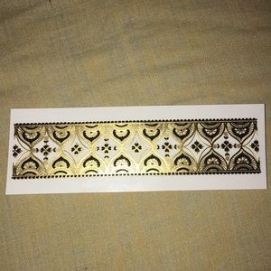 Gold Black Arm Wrap Temporary Tattoo